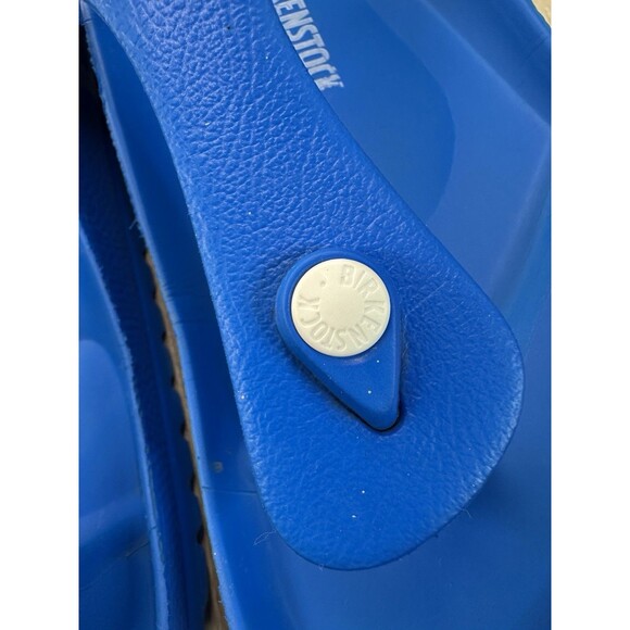 Birkenstock Sandals Womens 10 Mens 8 Gizeh Eva Rubber Royal Blue Thong Flip Flop - Picture 13 of 16